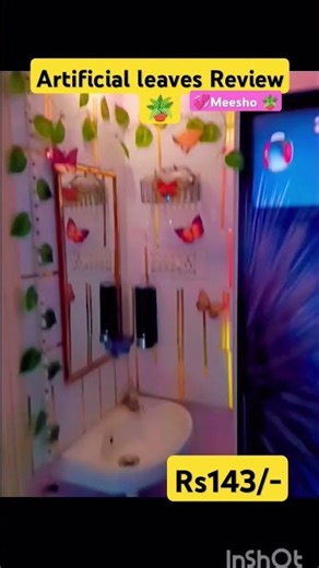 ☘️Artificial 😮 leaves Review money plant 🪴llAffordable #Unboxing artificial leave#meesho#home decor.