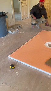 How to cut a Schluter shower pan the easy way. Follow me for more tips & tricks. #schluter #shower #tile #bathroom #diy #business | Seth Riley