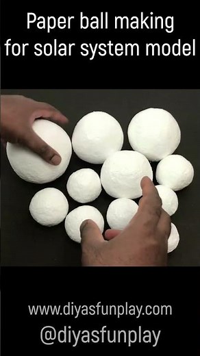 paper balls for solar system model - #shorts - #solar system - #scienceproject