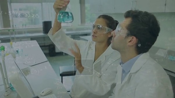 Animation of mathematical equations over diverse scientist in lab cityscape. global science, technology and digital interface concept digitally generated video Stock Video Footage - Alamy