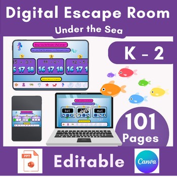 Under the Sea Digital Adventure  K–2 Literacy & Math Escape Room