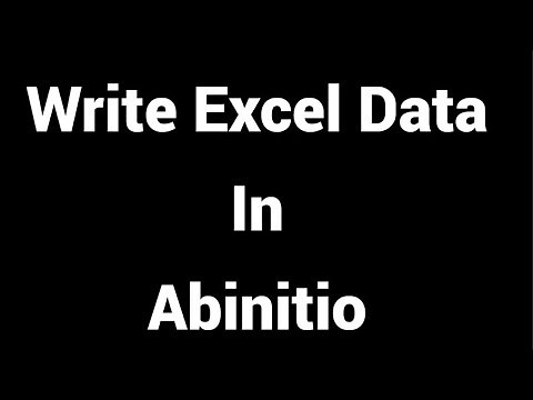 Write Excel Data in Abinitio |Write Excel Flow in abinitio | How to write Excel Document in abinitio