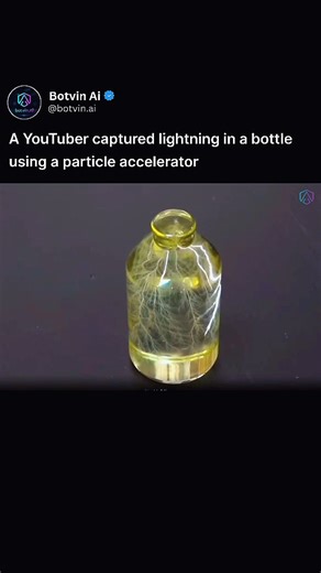 Mayank Kulhari on Instagram: "A YouTuber recreated “lightning in a bottle” by generating visible plasma using a homemade particle accelerator. ⚡🔬 Electron Impressions used a vacuum chamber, high-voltage power supply, and electron beam to ionize gas, creating branching electrical discharges that resemble lightning frozen in midair. As electrons accelerate and collide with gas molecules, they strip electrons away, forming glowing plasma paths that trace the electric field inside the chamber. The
