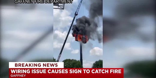 Wiring Issue Causes Sign to Catch Fire