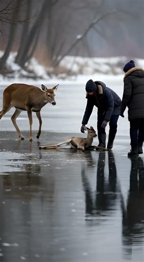 Deer Asks Humans for Help to Save Family