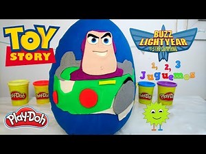 Huevo Sorpresa Gigante de Buzz Lightyear de Toy Story en Español de Play Doh