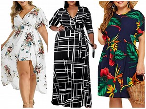 Amazon has a clearance sale on plus-size dresses
