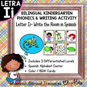 Spanish Write the Room Letter Ii | Bilingual Kindergarten Literacy Center