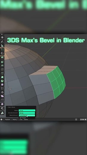 3DS Max's Bevel in Blender #blender3d #3dsmax #3dmodeling #tutorial #blender