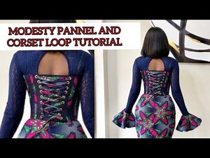 How to CUT and SEW a modesty panel || loop cover for corset | beginners friendly