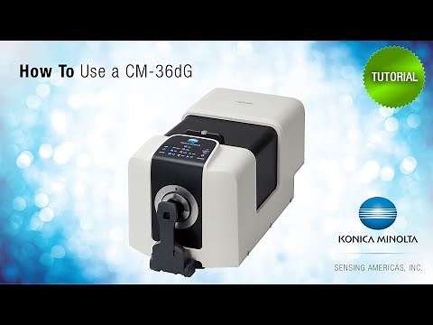 How To Use a CM-36dG - Konica Minolta Sensing Americas