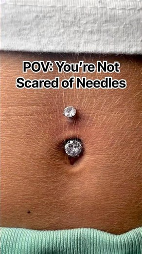 POV: You’re Not Scared of Needles 😅 | Belly Button Piercing