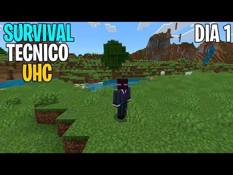 Survival Técnico UHC Minecraft Bedrock Dia 1 Nuevo Survival