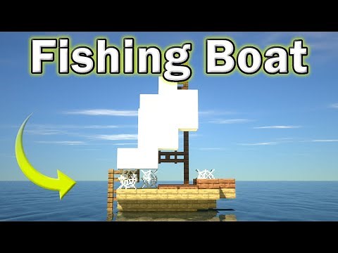 🚢 Minecraft Tutorial: How to Make a Fishing Boat/Ship