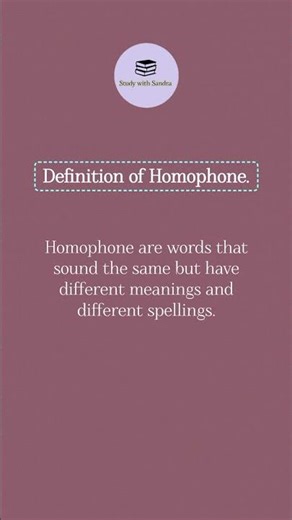 Definition of Homophone. #shorts #homophone #englishvocabulary #englishlearning #englishbasics