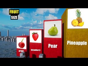 Fruit Size 3D comparison - most biggest fruits