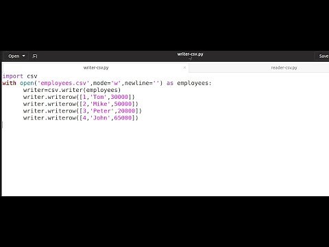 Reading and Writing CSV Files in Python using CSV Module on Ubuntu Linux