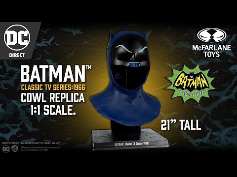 NEW DC Direct™ Batman™ Classic TV Series (1966) 1:1 scale cowl replica | Action Figure Showcase