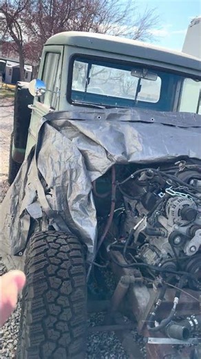 Jeep Willys truck engine swap. 2018 gmc 4.3L. Custom Install