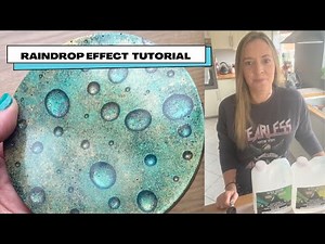Raindrops Effect Resin Art FULL TUTORIAL DIY Resin Coasters #raindropseffect