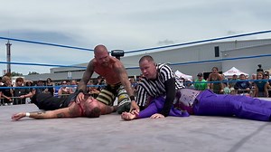 Post match shenanigans! Deaner and referee Cam finish the job on Mattson and Bravo! What a way to end a great event | Border City Wrestling