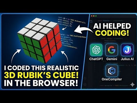 I Coded a Realistic 3D Rubik's Cube using JUST HTML & JS! 🤯 #html #js #viral #rubikscube