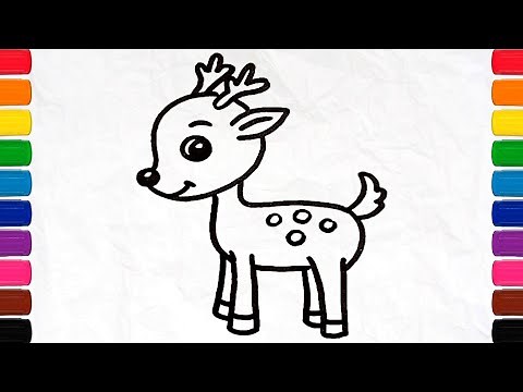How to Draw a Deer Easy | Deer Drawing Step by Step | Drawing for Kids