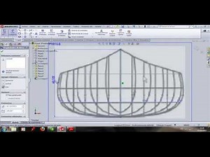 tutorial de la construccion de una canoa en SolidWorks