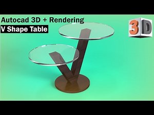 AutoCAD 3D Tutorial - Table Modeling in Autocad + Rendering