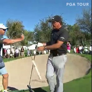 A beauty from the bunker for Phil Mickelson. 🐦 | PGA TOUR Champions