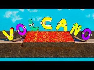 SPANISH Alphabet Lore Cars Jump Over VOLCANO Lava Pool in Teardown