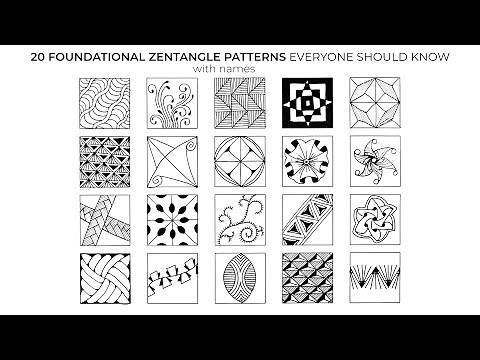 20 Foundational Zentangle Patterns Everyone Should Know | With Names