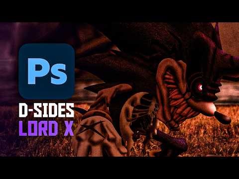 Making D-Sides Lord X in Photoshop | FNF: D- Sides