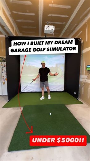 Golficity on Instagram: "Full Build Details ⬇️🔥 PlayBetter SimStudio™ Garage Golf Golf Enclosure * SimStudio10™ : 10’ (W) X 8’6 (H) X 5’4 (D) PlayBetter SimStudio™ Impact Screen * Impact Screen width will match your enclosure Rapsodo MLM 2 Pro Launch Monitor Optoma GT2000HDR 3500 Lumens HD Projector Projector Mounting Bracket 5x5’ Premium Hitting Mat Putting Grass Surface Premium HDMI Cable Watch the full build on our YouTube Channel (Link in Bio) #golfer #golfsimulator #golfing #golfswing #gol