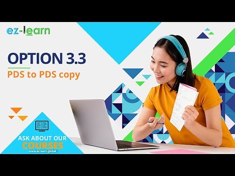 TSO ISPF - Option 3.3 - PDS to PDS copy