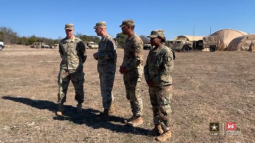Lt. Gen. Scott Spellmon, USACE Commanding General and 55th Chief of Engineers, talks with Lt. Col. Dani Millien, 62nd Engineer Battalion commander, Lt. Col. Ken Cook, 20th Engineer Battalion commander, and Col. Anthony Barbina, 36th Engineer Brigade Commander about their upcoming Defense Chemical, Biological, Radiological and Nuclear Response Force training and modernizing their equipment. | U.S. Army Corps of Engineers, Headquarters