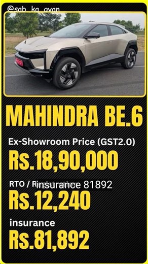 Mahindra BE 6, the brand's latest electric SUV - built for a new generation of EV buvers.