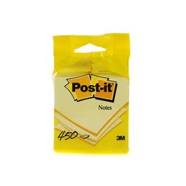 3M Post It Notes Self Adhesive Cube 76x76mm 450 Sheets