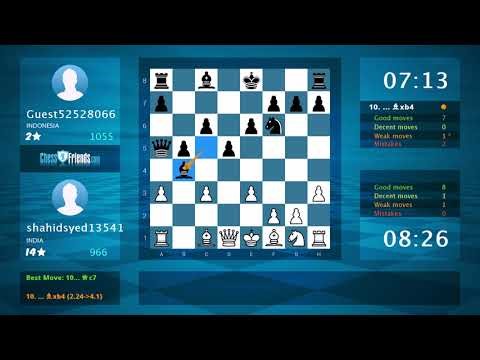 Chess Game Analysis: shahidsyed13541 - Guest52528066, 1-0 (By ChessFriends.com)