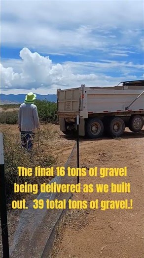 We had 39 total #tons of #gravel delivered - here's the last 16 tons.!