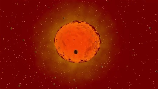 3D rendered animation, visualisation of the stem cell division process