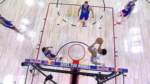 Trey Murphy III throws down the alley-oop jam