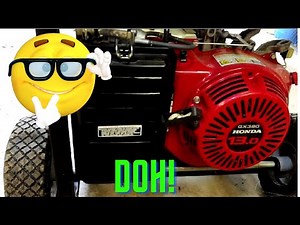 Dumb mistake Honda gx390 13hp generator only starts on starting fluid