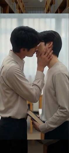 【BL】図書館から始まった二人の絆。男らしいイケメンと、美しすぎる彼。2 #bl #blseries #kiss #bldrama