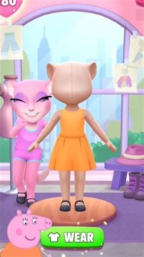 Peppa pig Makeover by My Talking 2 #cosplay #mytalkingangela2 #shorts #peppapig