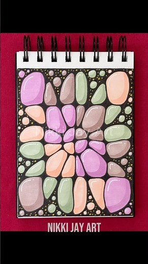 Pastel flower doodle art idea for beginners