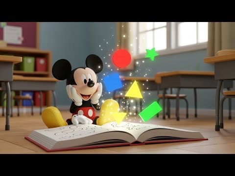 Fun Shapes Learning with Mickey Mouse 🖍️ Classroom Video for Kids part 2