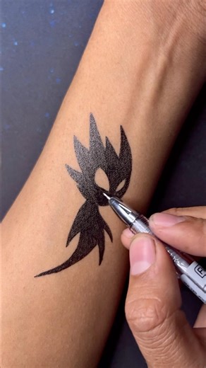 🔥 Dark Flame Shadow – Temporary Tattoo Design…#tattoo #art #shots