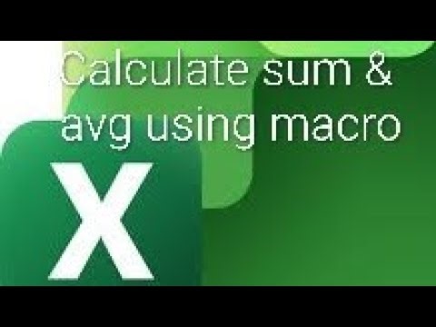 Calculate sales total and average using macro