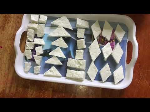 How to cut paneer |diamond shape paper cutting | how to cut paneer in triangle shape |paneer cutting